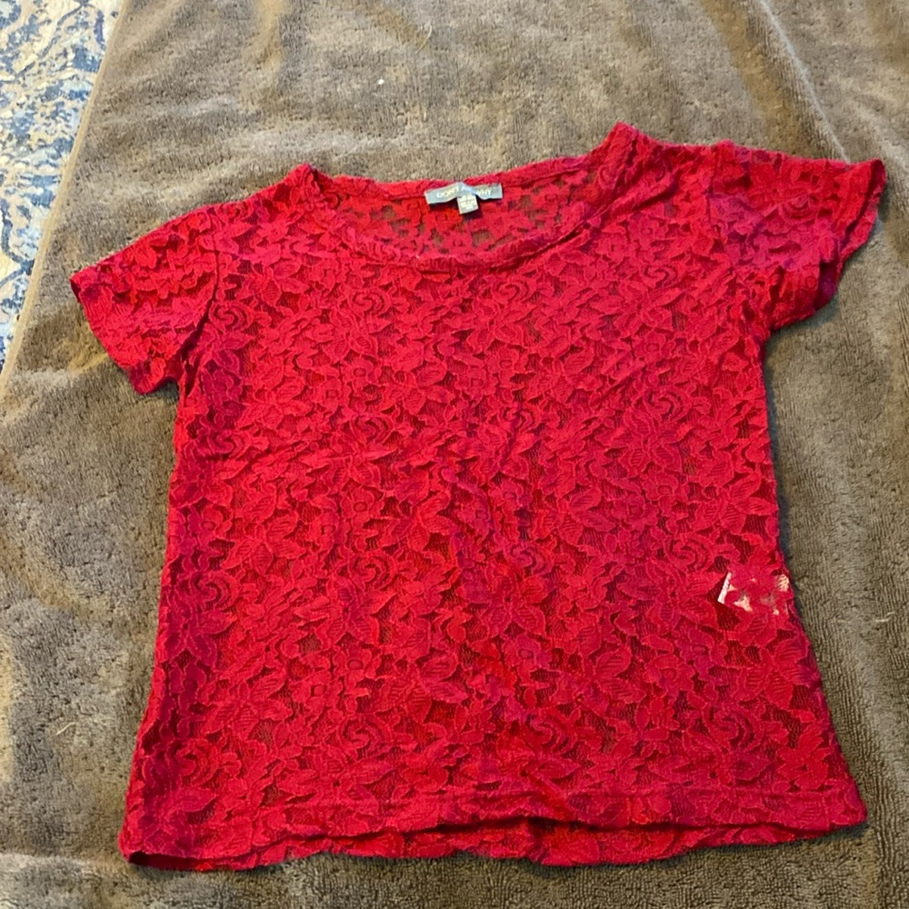 Don’t Ask Why Red Lacey Tee
